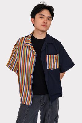 Dominga Unisex Camp Shirt in Bahaghari (Rainbow)