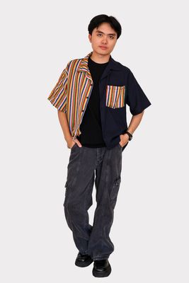 Dominga Unisex Camp Shirt in Bahaghari (Rainbow)
