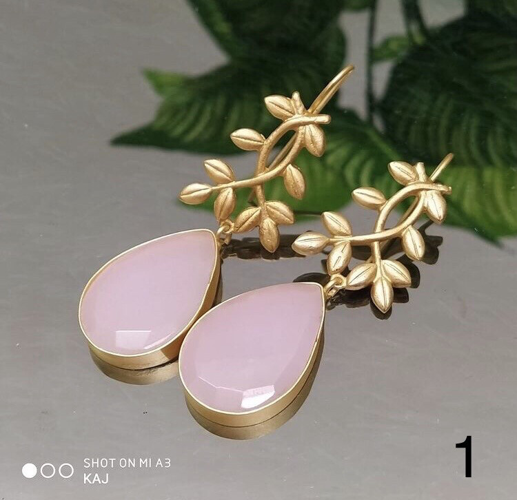 Semi Precious Drop Earrings