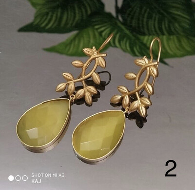 Semi Precious Drop Earrings