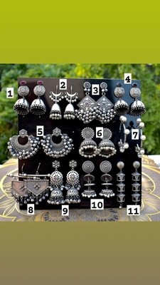Silver Look-alike Combo Earrings