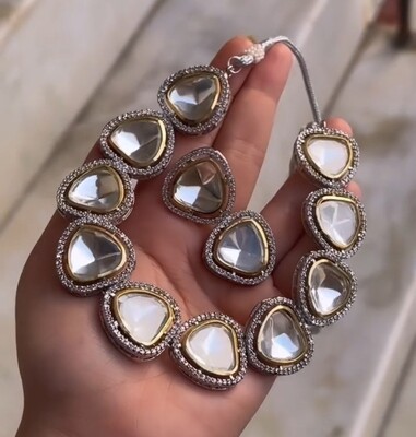 Ahmedabadi Polki Kundan Chokerset