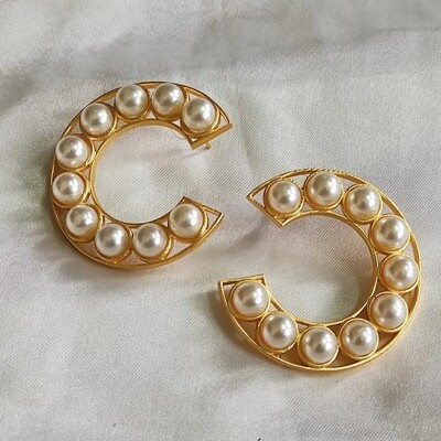 Contemporary Pearl Studs
