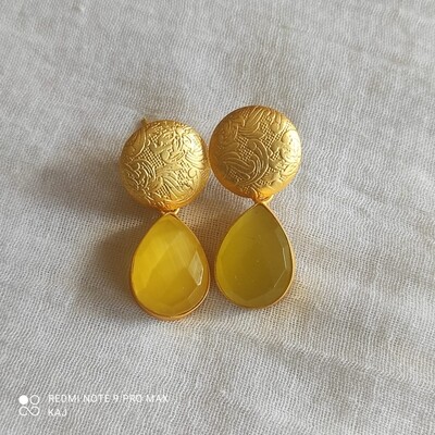 Matte Gold Candy Drop Earrings