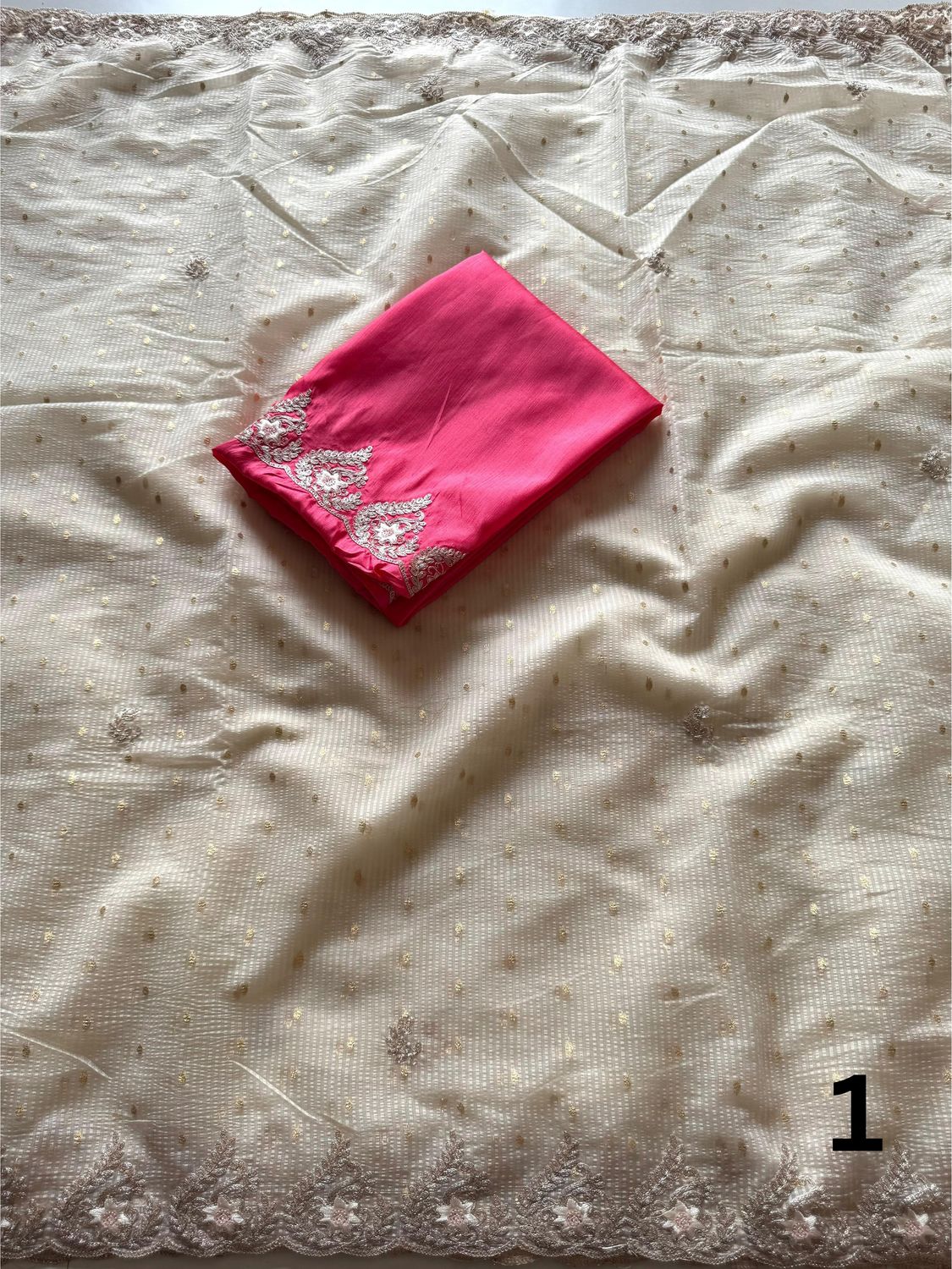 Soft Tussar Silk Embroidery Saree