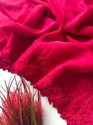 Scallop Thread Organza Saree