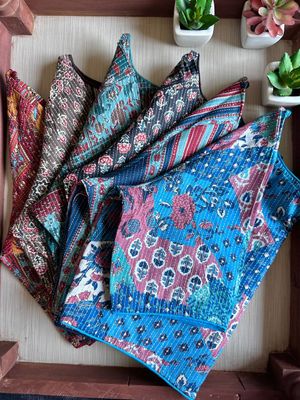 Pure Katha Ajrakh Cotton Blouse