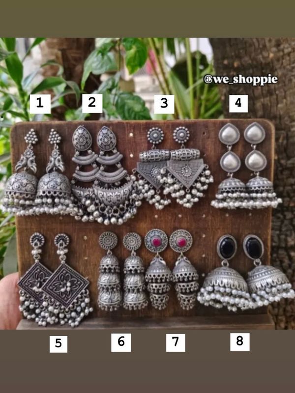 Silver Look-alike Jhumkas