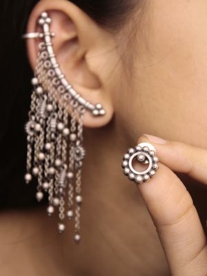Asymmetrical Boho Ear Cuff &amp; Stud Set