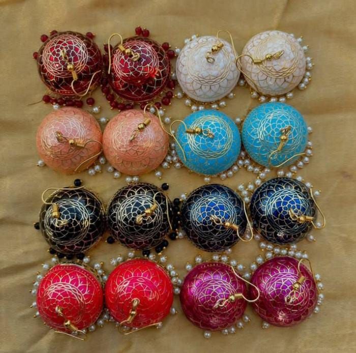 Meenakari Jhumkas