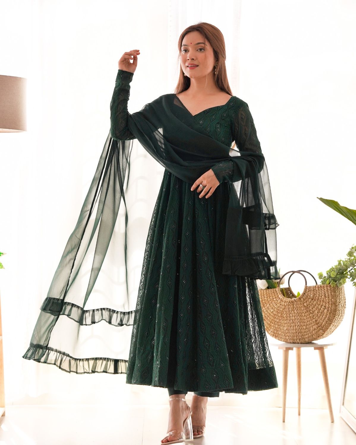 Georgette Anarkali Suit Set