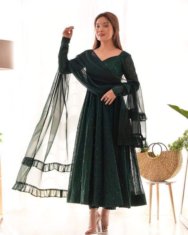 Georgette Anarkali Suit Set