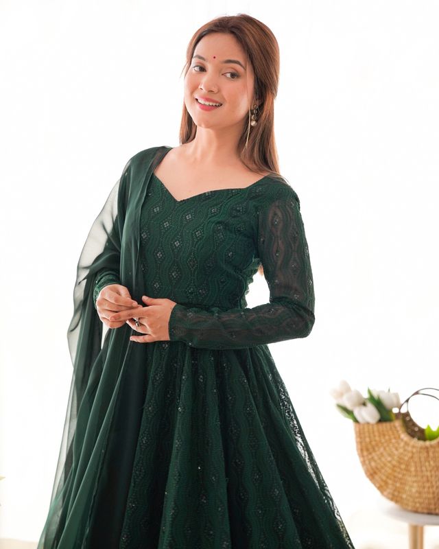 Georgette Anarkali Suit Set