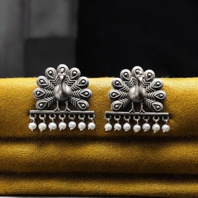 Peacock Pearl Earrings