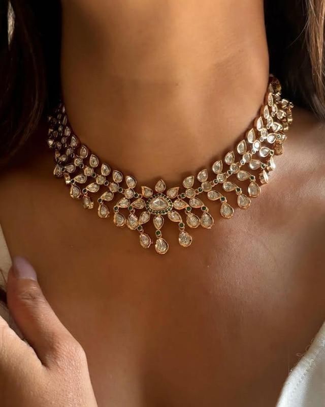 Moissanite Polki Chokerset