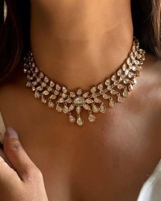 Moissanite Polki Chokerset