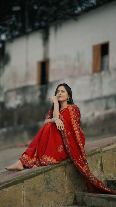 Ajrakh Printed Chanderi Cotton Saree