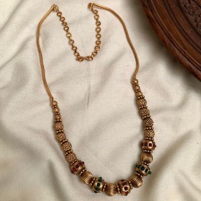 Traditional Golden Beads Short Chain