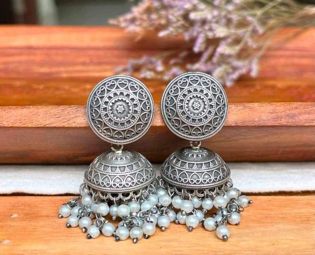 Pearl Fall Jhumkas
