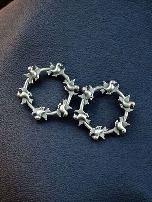 Oxidized Bird Studs