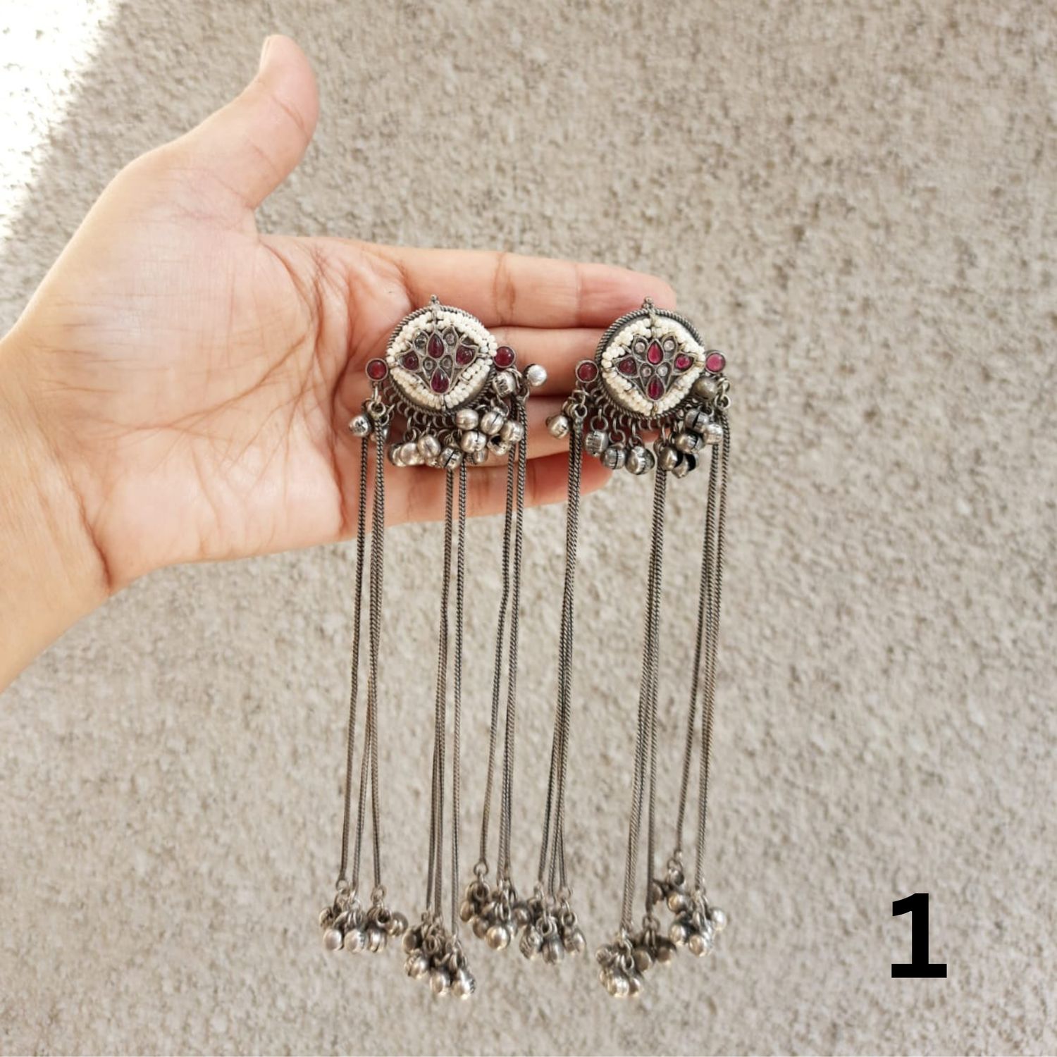 Silver Kashmiri Earrings