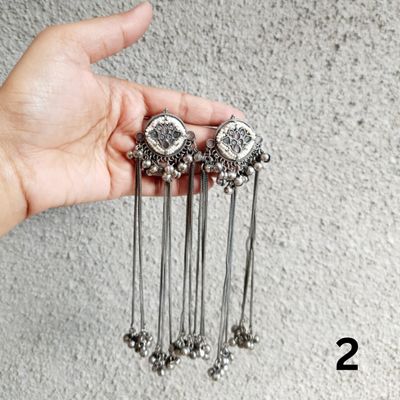Silver Kashmiri Earrings
