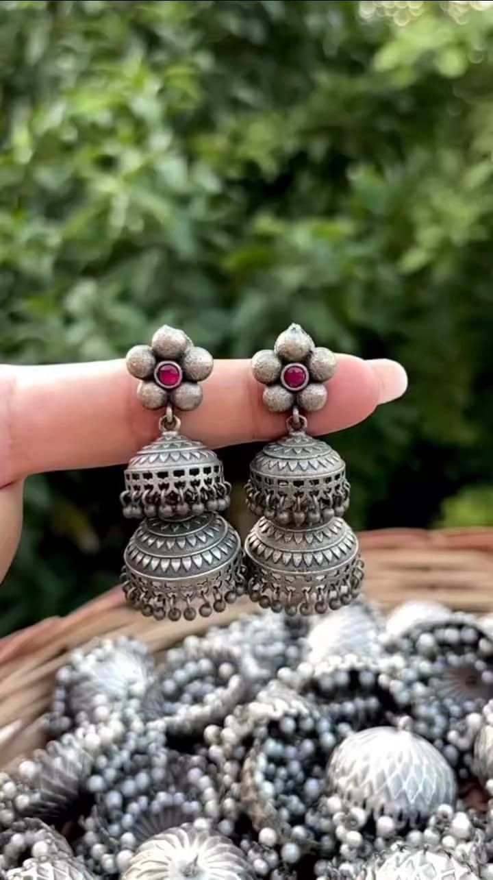 Double layer Floral Jhumka