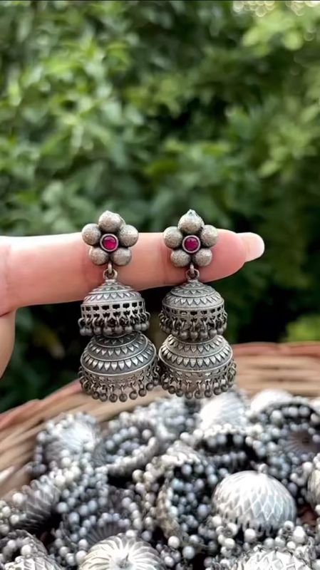 Double layer Floral Jhumka