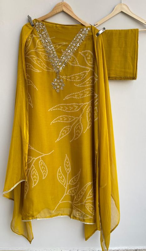 Elegant Kurta Set Dress Material With Embroidery