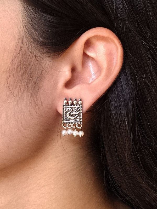 Oxidized Stud Earrings