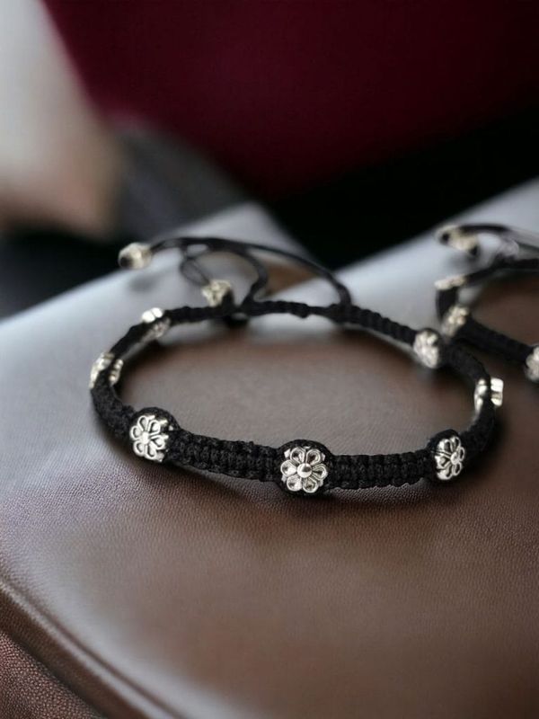 Floral Thread Anklets
