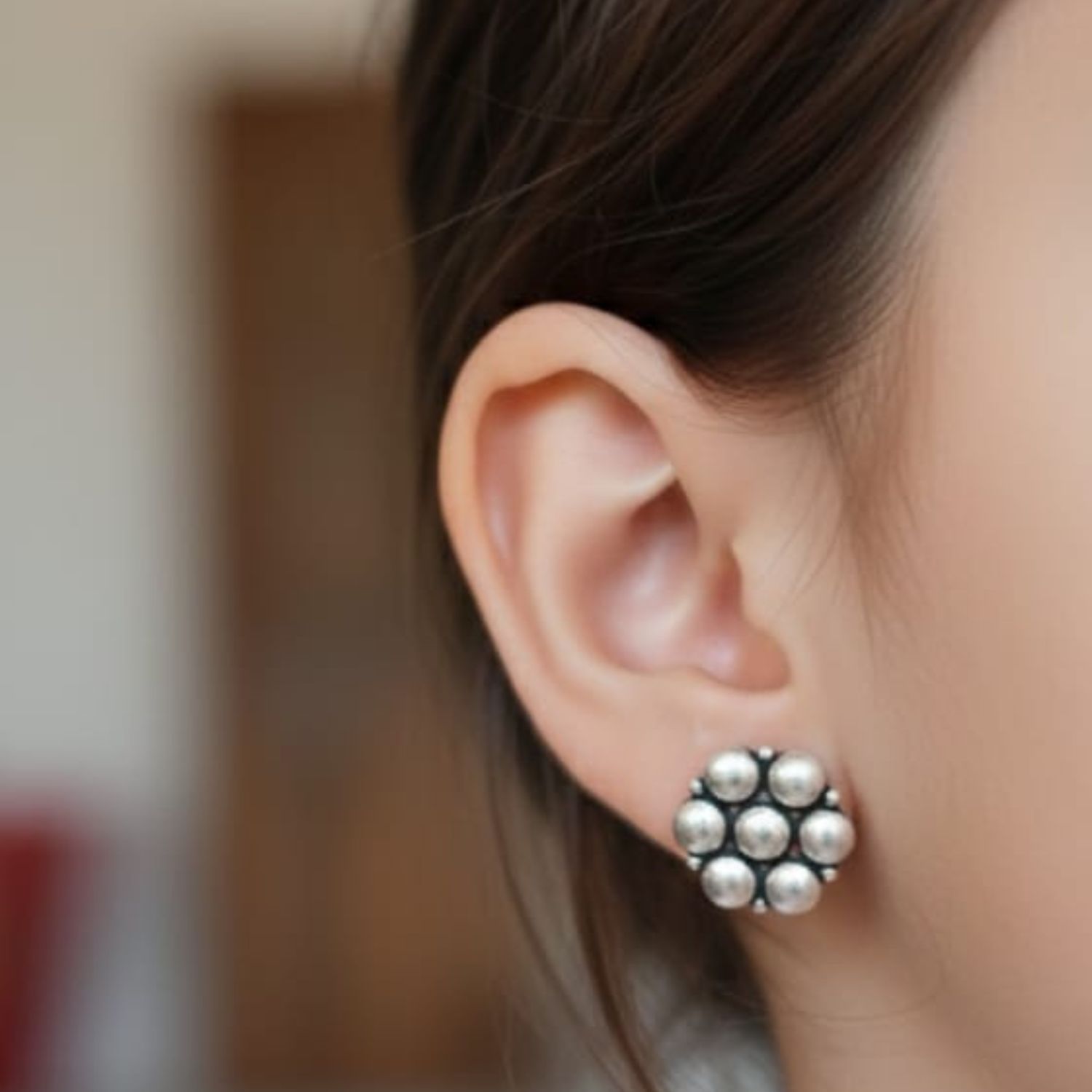 Oxidised Stud Earrings