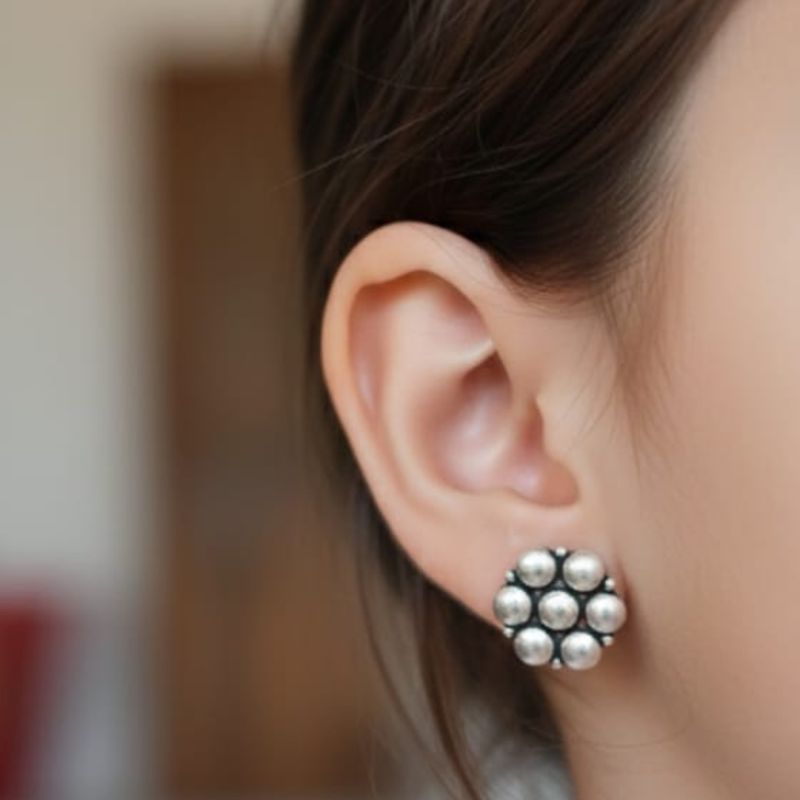 Oxidised Stud Earrings