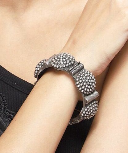 Silver Look-alike Antique Kada