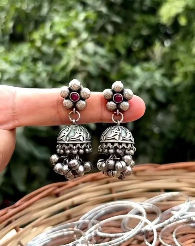 Floral Ghungroo Jhumkas