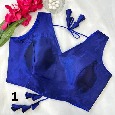 V-neck Plain Readymade Blouses