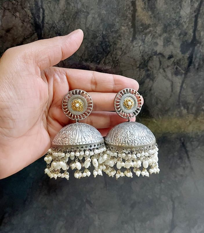 Jhumbo Pearl Jhumkas