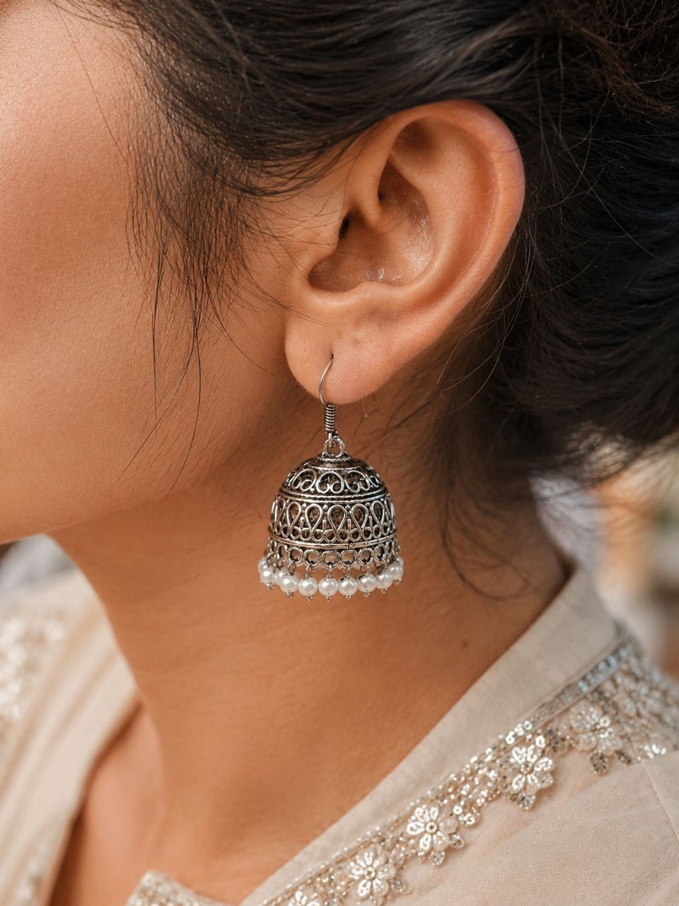 Pearl Jhumkas