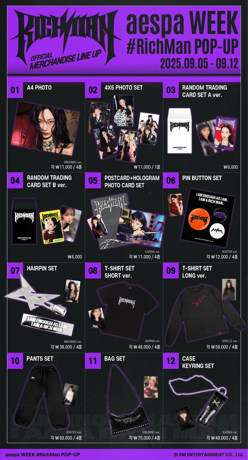 aespa WEEK #RichMan POP-UP @ SEOUL OFFICIAL MERCHANDISE