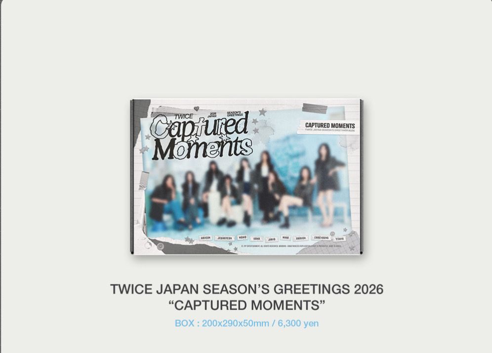 TWICE JAPAN SEASON’S GREETINGS 2026 ”CAPTURED MOMENTS”, CHOOSE: TWICE JAPAN SEASON&#39;S GREETINGS 2026 &quot;CAPTURED MOMENTS&quot; [Regular Edition]