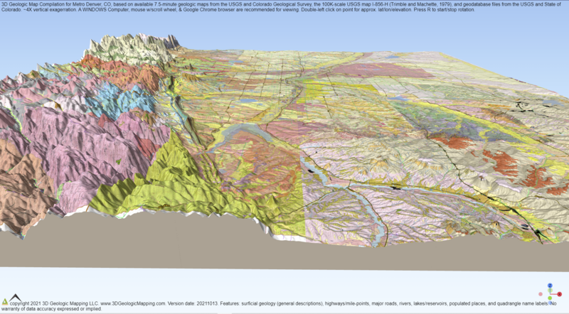 Detailed 2D and 3D Geologic Maps of Metro Denver (2 files)
