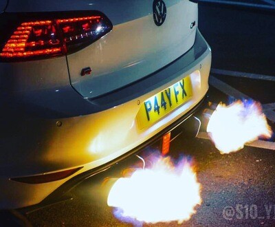 VW Golf R NKE Custom Exhaust Flamer Kit (Quad Kit)