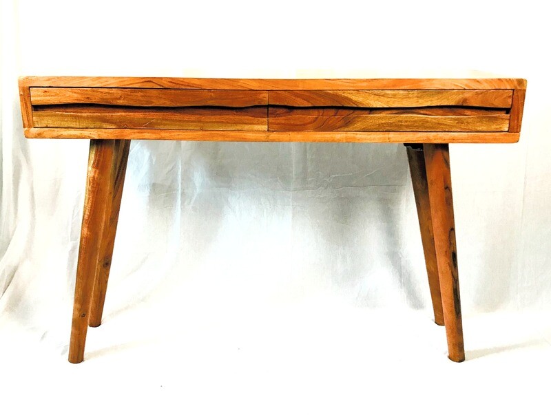 Live Edge Inspired Solid Acacia Wood Console