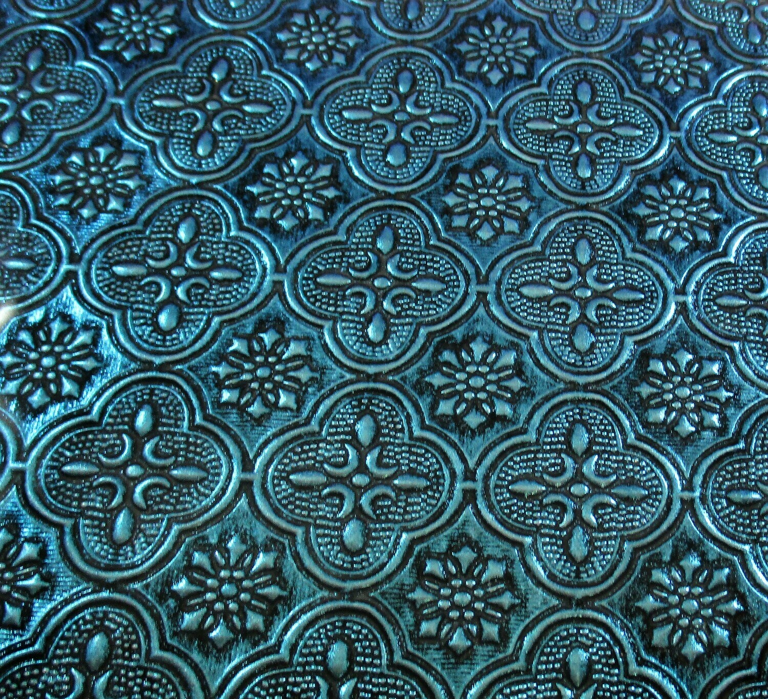 Turquoise Flora Glass Sheet