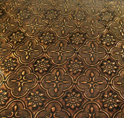 Copper Flora Glass Sheet