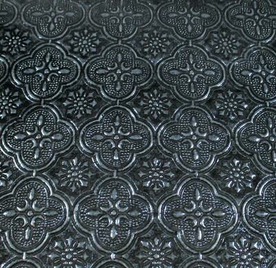 Black Sparkle Flora Glass Sheet