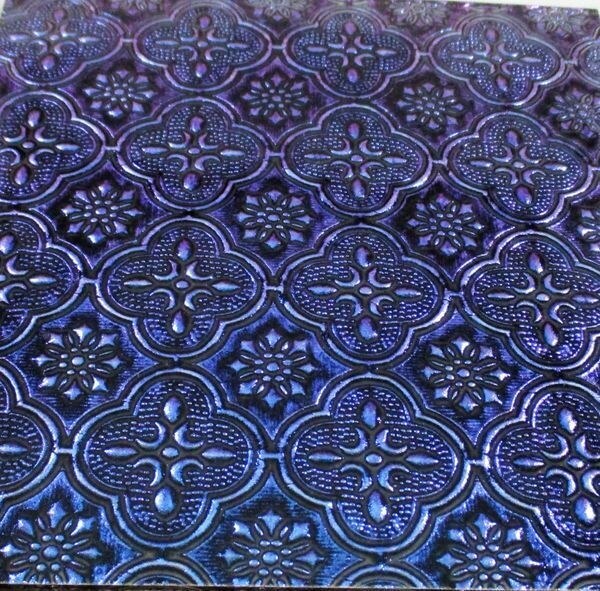Blue Violet Flora Glass Sheet