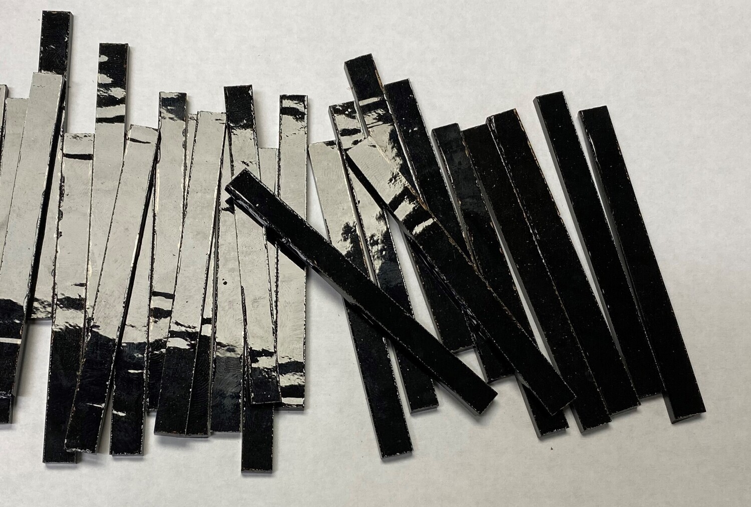 25 Opaque Black Sticks (3" x 1/4")