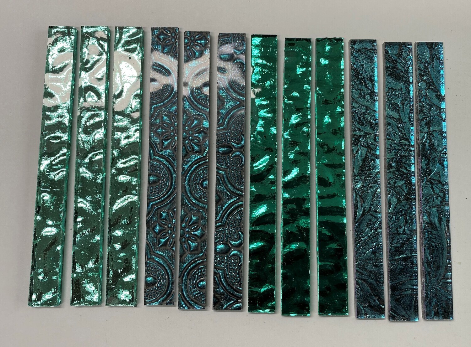 12 Assorted Turquoise & Teal 4" Strips