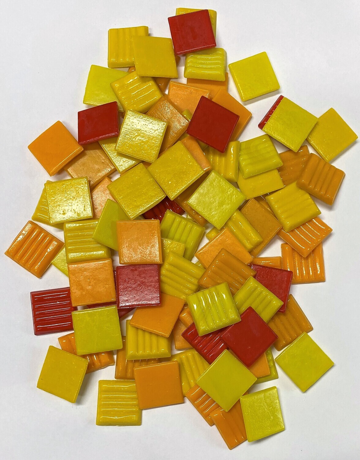 1/2 lb Hot Colors Vitreous Tiles -3/4" Squares
